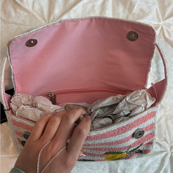 Beaded Lemon Pattern Shoulder Bag - Picture 5 of 5